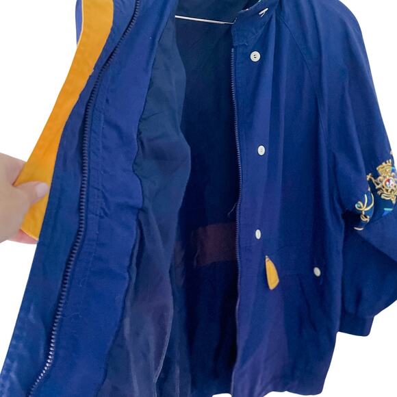 Vintage 90s preppy luxe lightweight all weather sailing jacket large size L - Picture 5 of 10